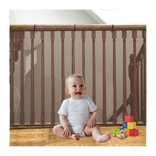 Banister Guard for Baby and Pets - 10ft x 3ft Safety 120 36 inch, Brown