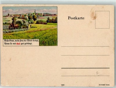 39192026 - Kali Landwirtschaft Heuernte AK Duengerwerbung