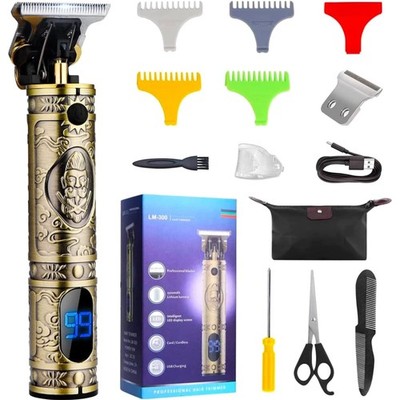 Battery-Powered Hair Clippers for Men with Quiet Motor & Stainless Steel Blades