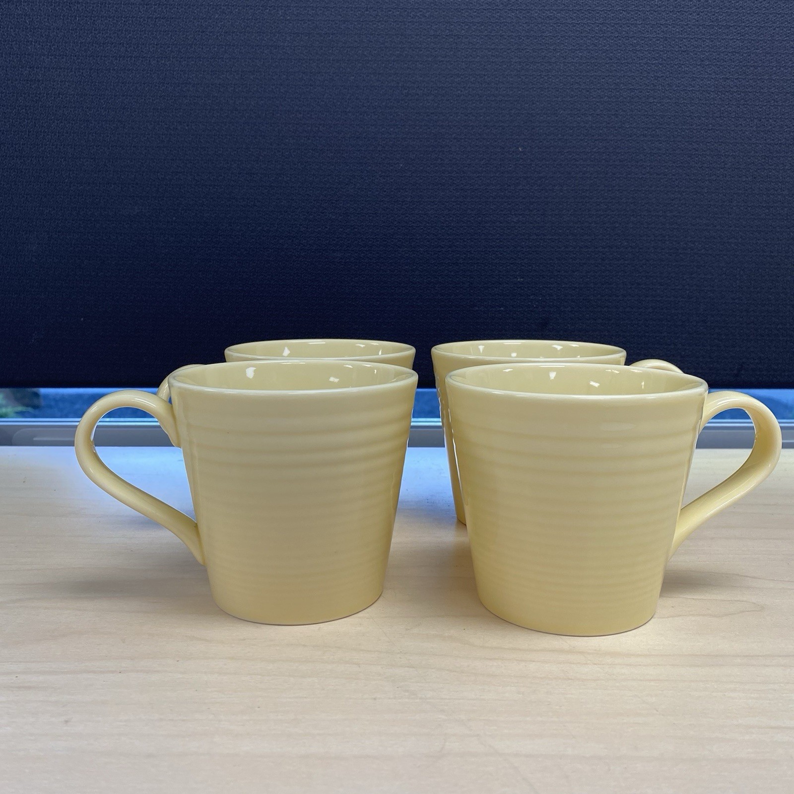 Of 4 Gordon Ramsay Maze Buttermilk Yellow Coffee Tea Mugs