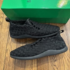 Bottega Veneta Plat Sneaker Intrecciato Black Fabric Size 43 / US 10