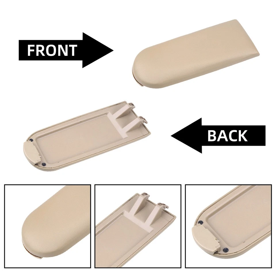 Para Volkswagen Golf 1999-2005 Consola Central Apoyabrazos Cubierta Tapa Cuero Beige Foto 3 de 4