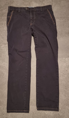 MEYER Herren Hose New York Mod. 124 Gr. 24 89/78cm Bein gerade Dunkel Blau Chino