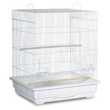 Prevue Pet Products Square Top Parakeet Cage, White