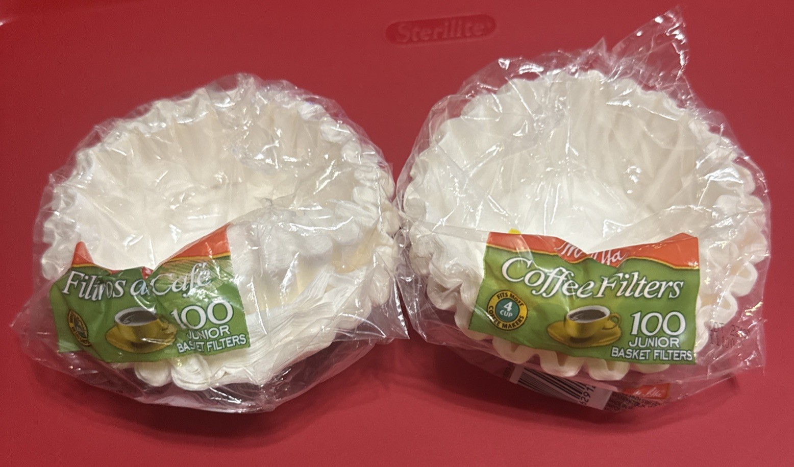 Melitta 4-6 Cup Jr. Basket Paper Coffee Filters White 200 Count