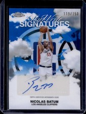 2025-26 Topps Chrome Nicolas Batum SkyWrite Signatures Blue Refractor Auto #/150