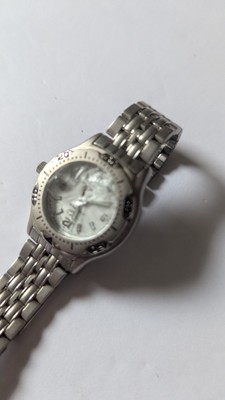Calypso Model Collection 5030 GMT Bezel Triple Silver W Double Locking Buckle