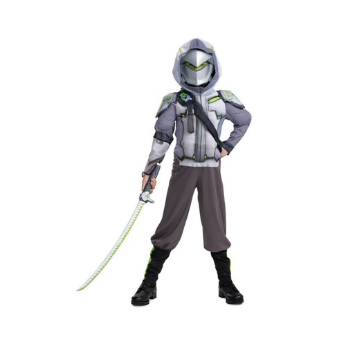 Disguise Licensed Overwatch 2 Genji Deluxe Muscle Child Boys Costume Game 119779 - Picture 2 of 3
