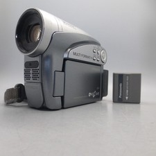 Hitachi DVDCAM DZ-MV5000E Handheld Mini DVD Camcorder Silver Tested