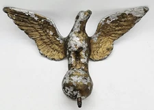 Antique/Vintage Soaring Eagle Flagpole Topper Finial American Flag Ball Claw