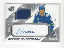 2023-24 SPx Akito Hirose Rookie AUTOGRAPH JERSEY Canucks /375 