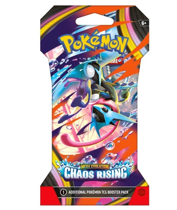 Pokemon ME4 Mega Evolution Chaos Rising Sleeved Booster Pack | Mega Greninja 1pc