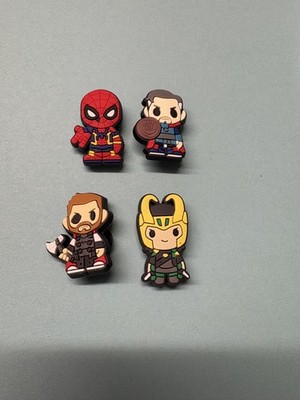 4 Marvel Figuren Kroko Stil Schuh Charms