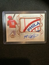 2018 Leaf Trinity - Patch Autographs Alec Bohm Phillies #PA-AB1 (AU, MEM, RC)