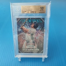 2015 USA Baseball Kyle Schwarber #8 Stars & Stripes Fireworks Holo /25 BGS 10