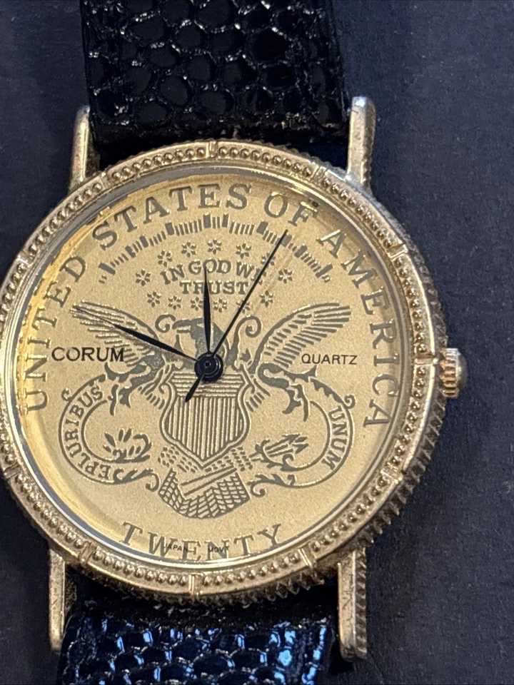 Reloj Unisex Cuarzo M68 De Colección Corum Moneda Réplica Estilo Hecho Hong Kong 20$ Foto 4 de 4