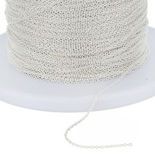 Sterling Silver Cable Chain,Bulk Chain,Silver Chain By the foot, Made in Italy