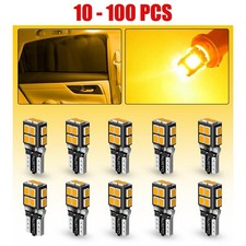 10-100x T10 Led Interior Amber 14smd Number Parker Light Globe Plate Light 6500k