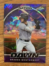 2025 leaf baseball nation ‘A New Dawn’ purple cracked ice/8 Braden Montgomery 