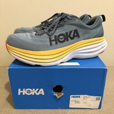 EXCELLENT CONDITION Hoka Bondi 8 1123202 Sneaker Men's 11D Goblin Blue Yellow