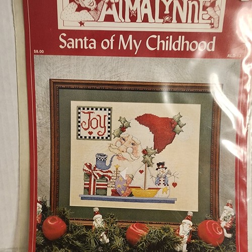 Alma Lynne Santa of My Childhood Christmas Cross Stitch Pattern Chart New - Picture 2 of 3