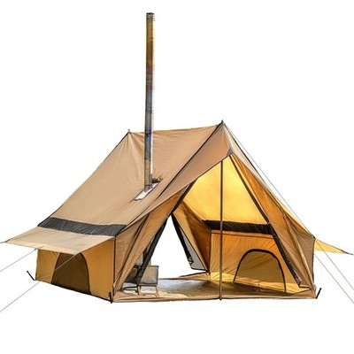 Camping Hot Tent Cabin Chalet 70 Max Portable Wall Two Poles POMOLY 2-4 Tents