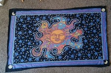 Sun Celestial Star Psychedelic Black Colorful...