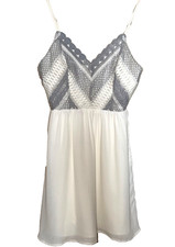 Francesca’s Crochet Trim Swing Mini Boho Cottage Dress Women's Sz S Small