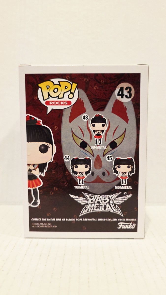 アイドル Funko Pop! SU-L YUIL MOAL BabyMetal Su-Metal Yuimetal Moametal Pop! Rocks 3PC Set Box