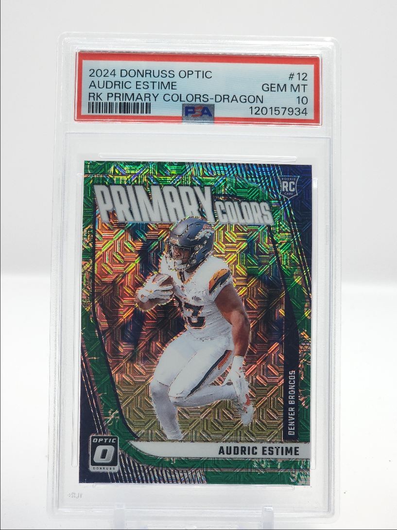 Audric Estime Panini Donruss Optic Rookie Primary Colors #12 Dragon