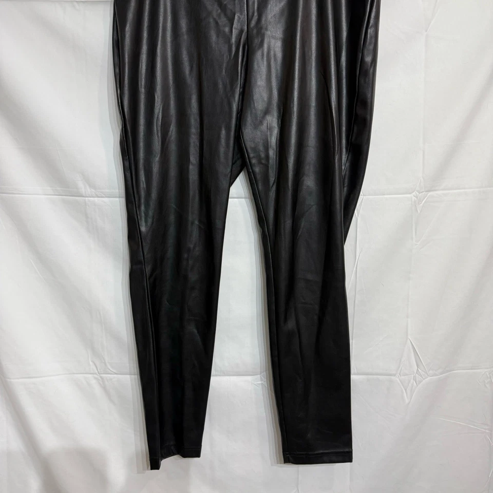 Leggings Inc International Concepts negros de imitación de cuero talla 16 Foto 4 de 4