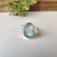 Natural Aurora Opal Gemstone Ring 925 Sterling Silver Gift For Her Ring PG7941