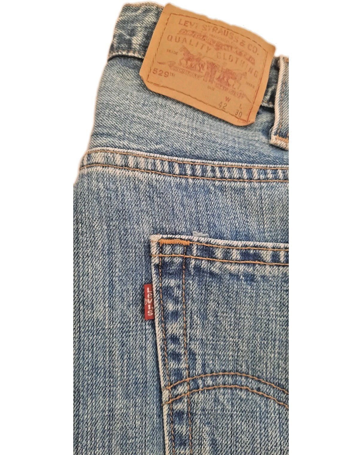 Vintage Levis 529 Jeans Men 42 x 30 Blue Low Rise Straight Denim thumbnail 5