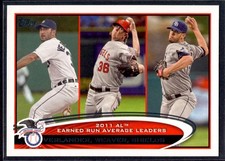 2012 Topps Red Justin Verlander/Jered Weaver/James Shields Detroit Tigers  /Los