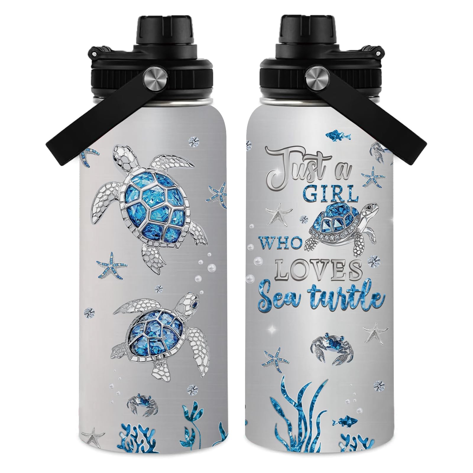 Sea Turtle Gifts, 32 oz Insulated Water Bottle, Stainless St