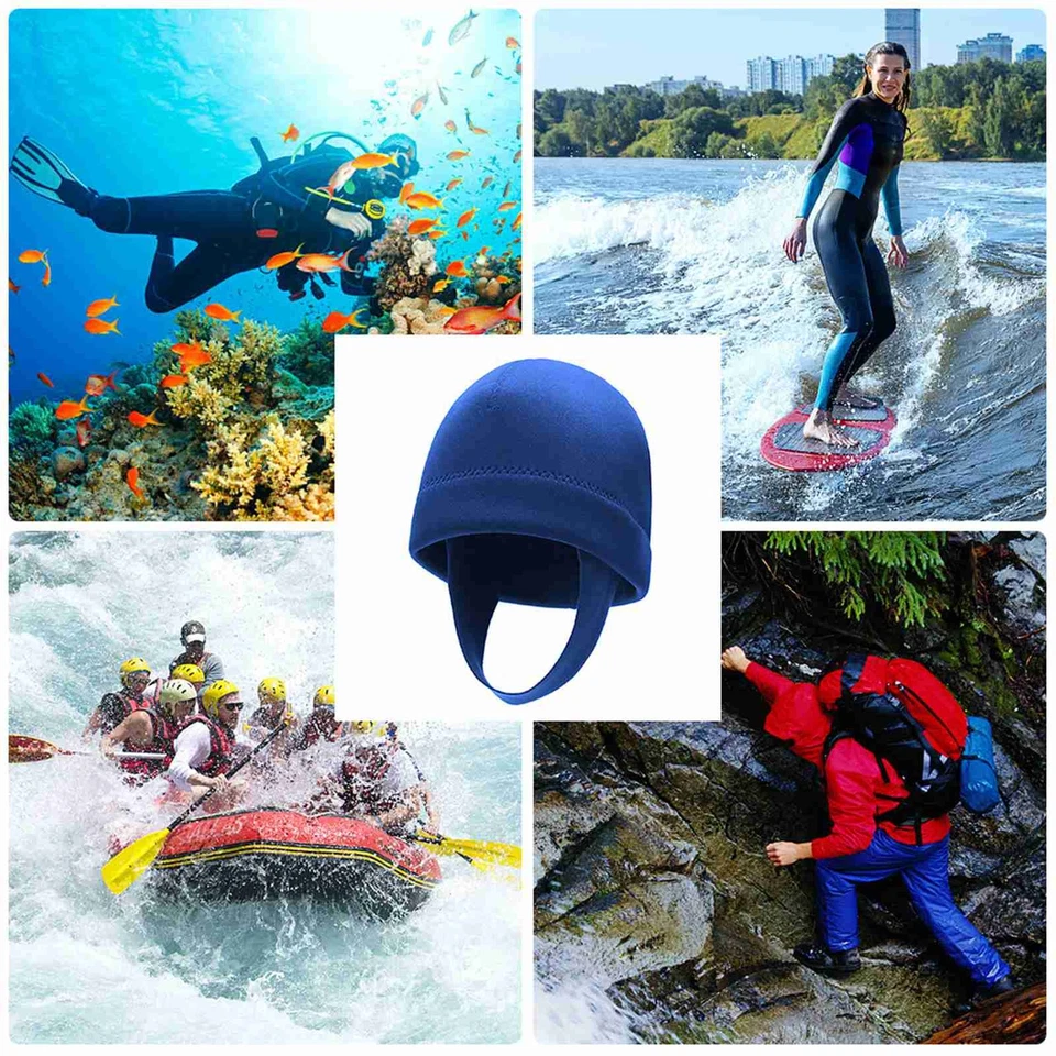 2mm Neoprene Snorkeling Cap UV Protection Warm Diving Hood Wetsuit Beanie G IAGM - Image 2 of 4