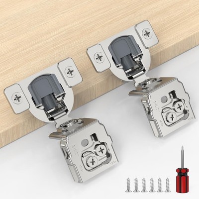10 Pack 5 Pairs 1-1/2 inch Overlay Soft Close Hinges for Face Frame Kitchen C...