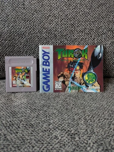Turok Battle of the Bionosaurs Nintendo Game Boy Cartridge and Manual Rare Retro