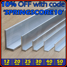 10mm - 50mm Aluminium Angle [Unequal] 15mm 20mm 25mm 30mm 40mm L section brac...