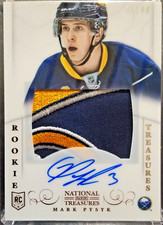 2013-14 Panini National Treasures Rookie Patch Auto RC 21/99 Mark Pysyk #180