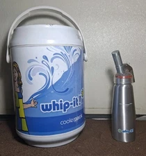 Whip-It Brand Whipped Cream Cooler And Dispenser Rare Collectible 