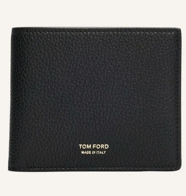 TOM FORD Men's T Line Grained Leather Bifold Wallet