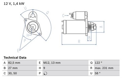 BOSCH Anlasser Starter 0 986 018 340 +67.90  Pfand für SKODA PASSAT M12 B6 3B6 1