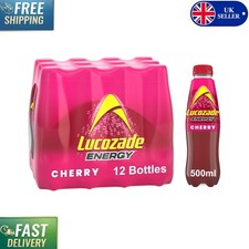 12 Pack Cherry Energy Drinks - 500ml Bottles with Caffeine & B3 for Refreshment