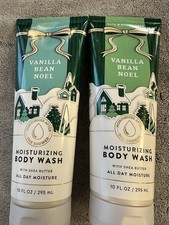 Lot If 2 - Bath  Body Works VANILLA BEAN NOEL Moisturizing Body Wash 10 oz NEW