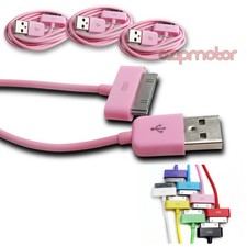 3PCS 6FT USB DATA POWER CHARGER CABLE DOCK CONNECTOR APPLE IPAD IPHONE IPOD PINK