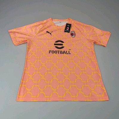 Puma AC Milan 2025/26 Pre-match Men's Jersey in pink/yellow Size Large 