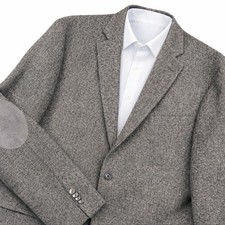 J.S.A. Bank 1905 Wool Tweed Sport Coat Blazer Men 46L Gray Heritage Academia