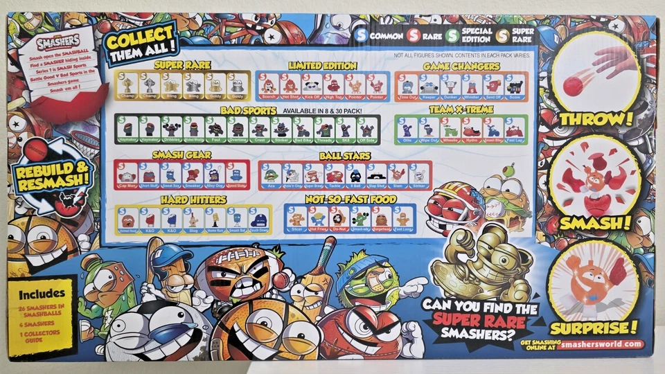 ZURU SMASHERS SUPER SMASH PACK SERIE 1 DEPORTES (30) 26 SMASHERS EN SMASHBALLS +4 Foto 2 de 2