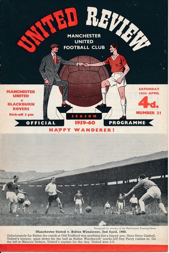 MANCHESTER UNITED v Blackburn Rovers 1959/1960 - TOKEN INTAKT!